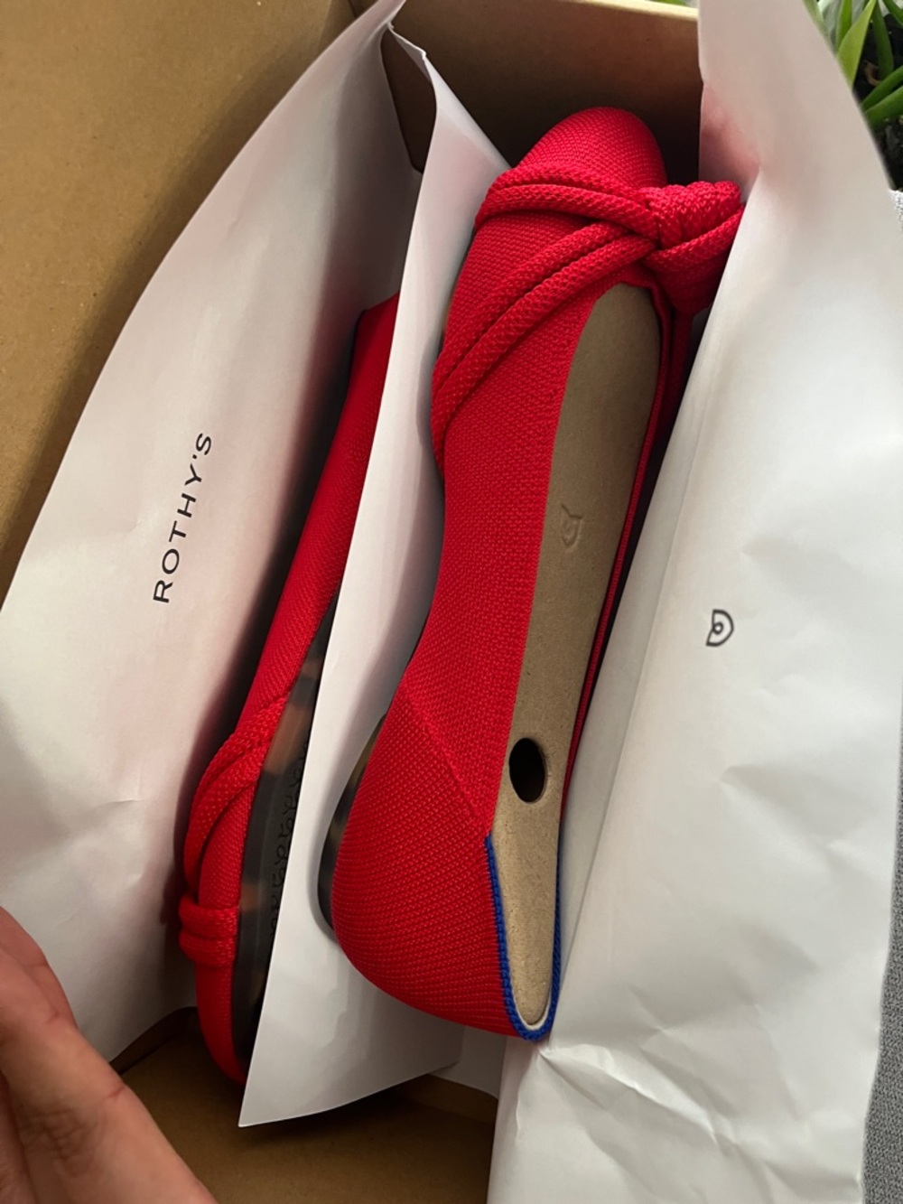 Rothy's Red Knot Ballet Flats - Women's Slip-On Knit Loafers 10.5 Women’s - Picture 8 of 10